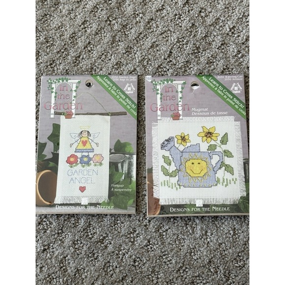 Designs for the Needle® Other - Set Of 2 In The Garden Cross Stitch Kit 2056 &‎ 2059 Mug Mat & Hanging
